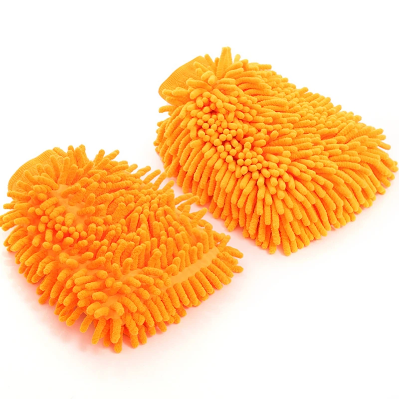 Microfiber Chenille Coral Fleece Double Sided Car Wash Gloves