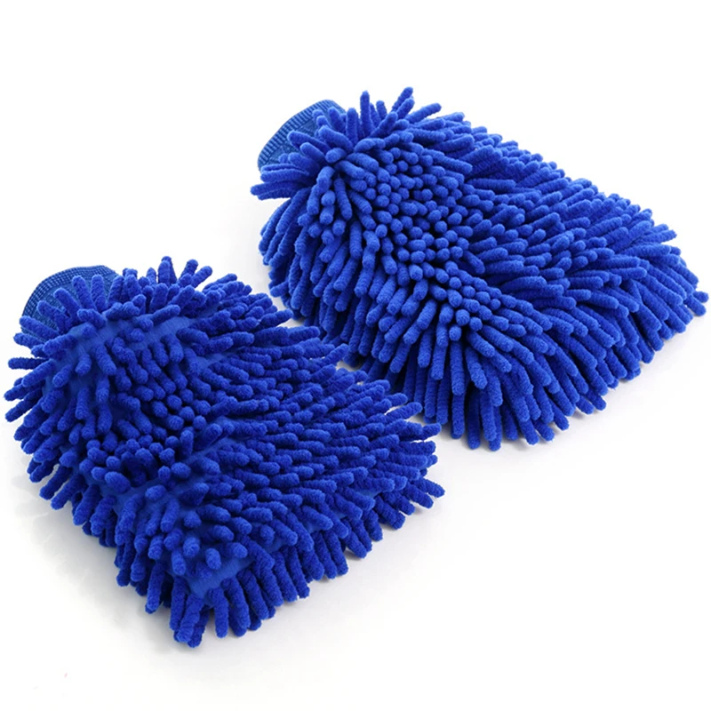 Microfiber Chenille Coral Fleece Double Sided Car Wash Gloves