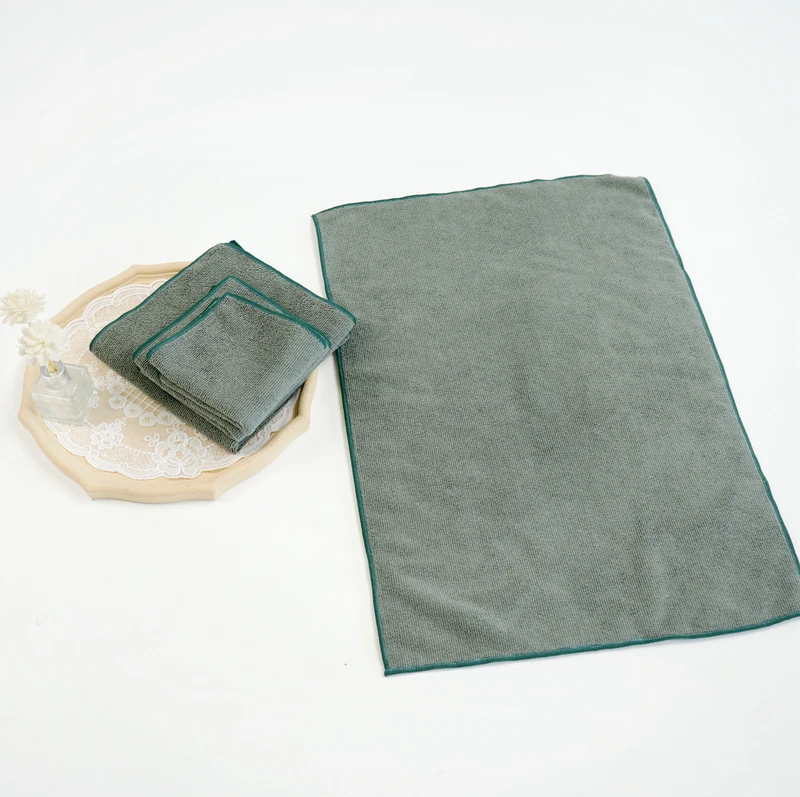 Microfiber long short pile cleaning towel