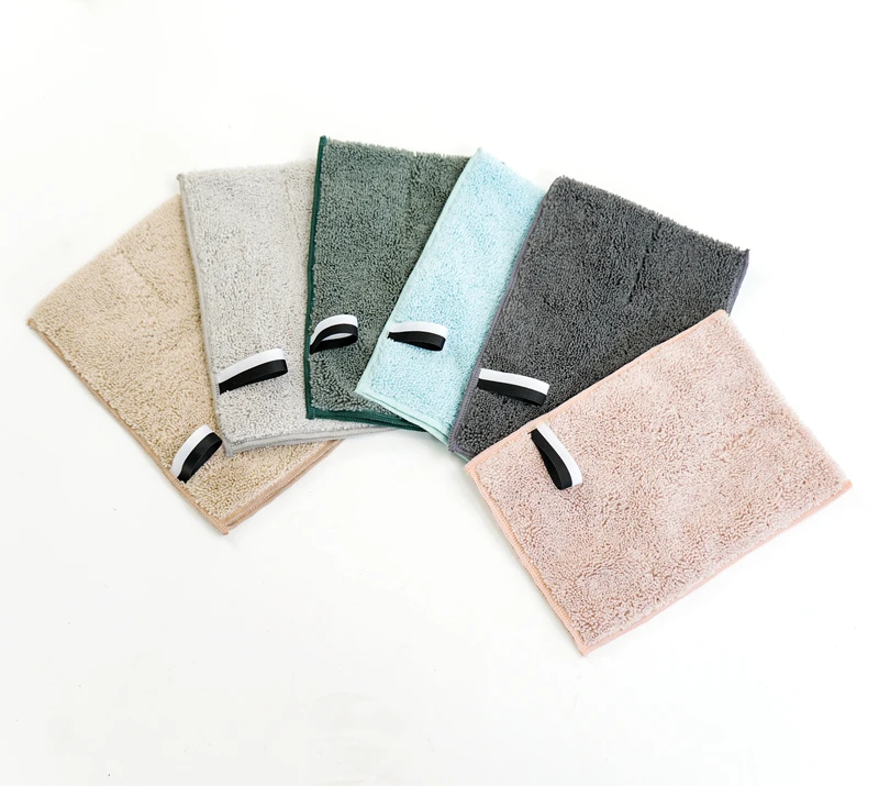 Microfiber long short pile cleaning bundle towel