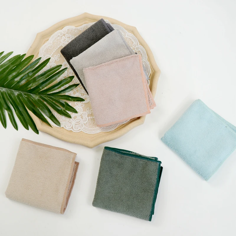 Microfiber long short pile cleaning towel