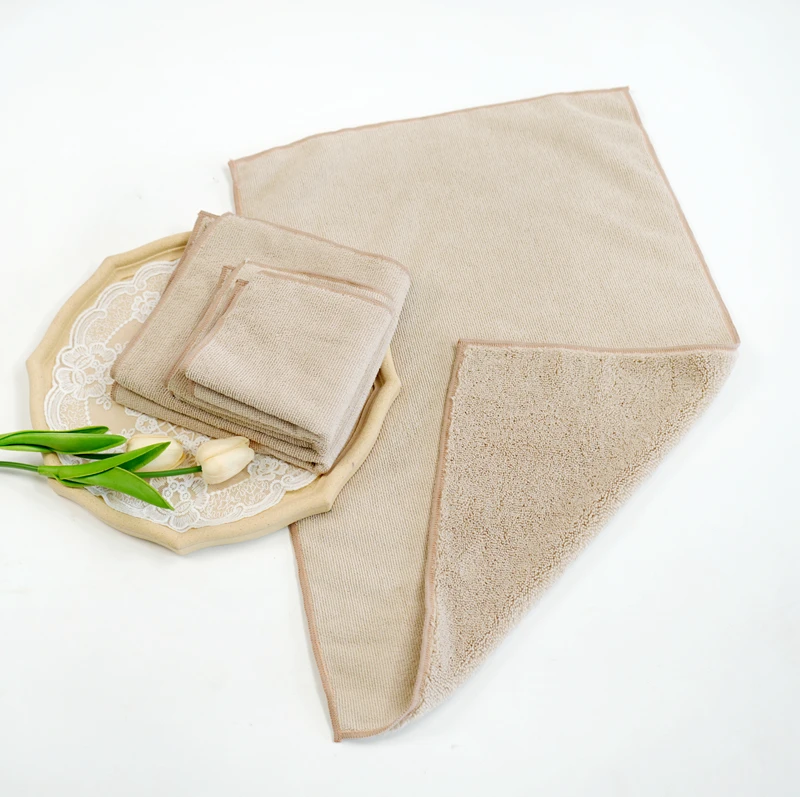 Microfiber long short pile cleaning towel